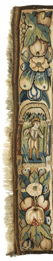 Tapestry detail showing a hunting scene