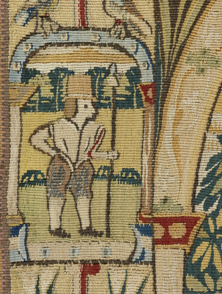 Detail depicting an armed man