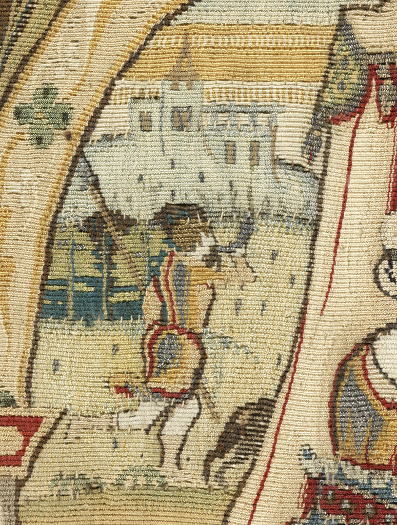 detail depicting a hunting scene